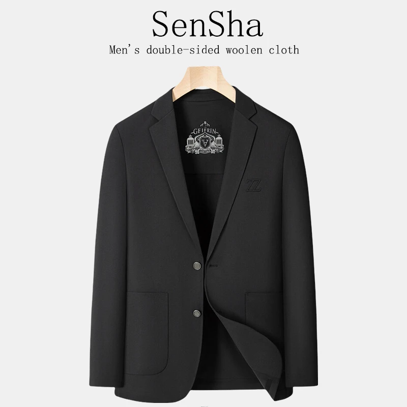 春夏新款男士西装外套针织纹理单西上衣休闲时尚透气吸湿排汗弹力