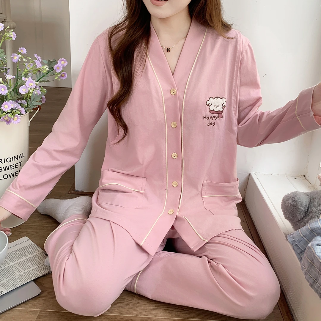 【纯棉-带胸垫】月子服秋冬产后孕妇睡衣哺乳期产妇喂奶春秋10-3月
