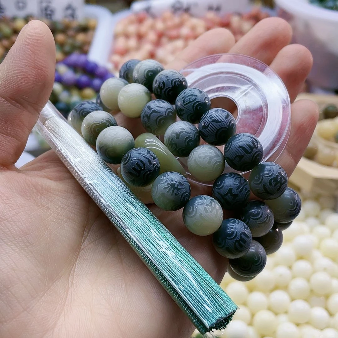 菩提根/象牙果手串꧁****菩提成品六字真言➕配件特价