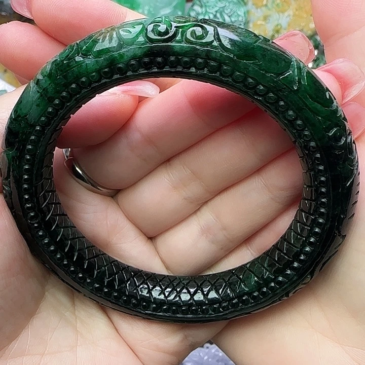 翡翠未镶嵌手镯天然A货21