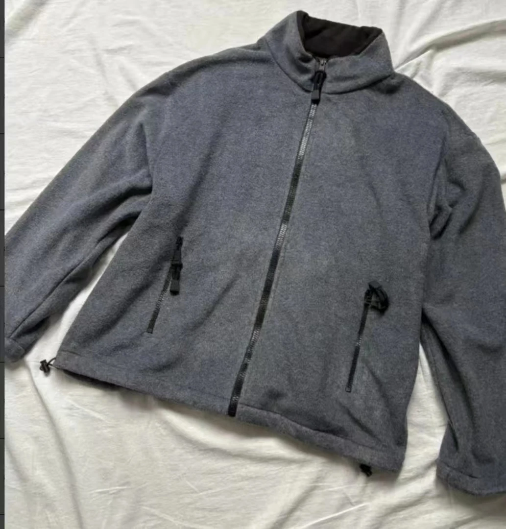 秋款上新 简约纯色摇粒绒拉链立领外套女