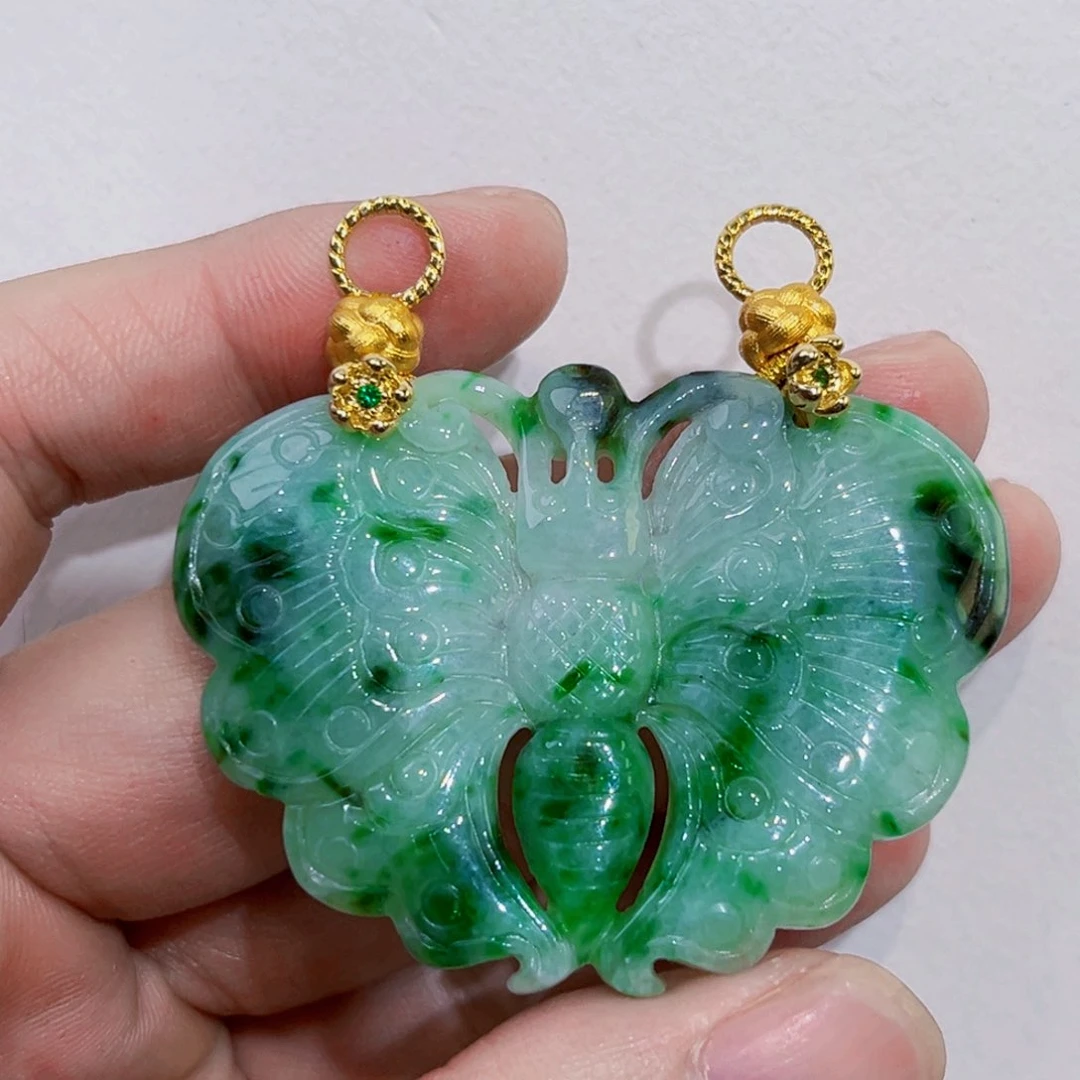 翡翠合金吊坠(赠链)代编织