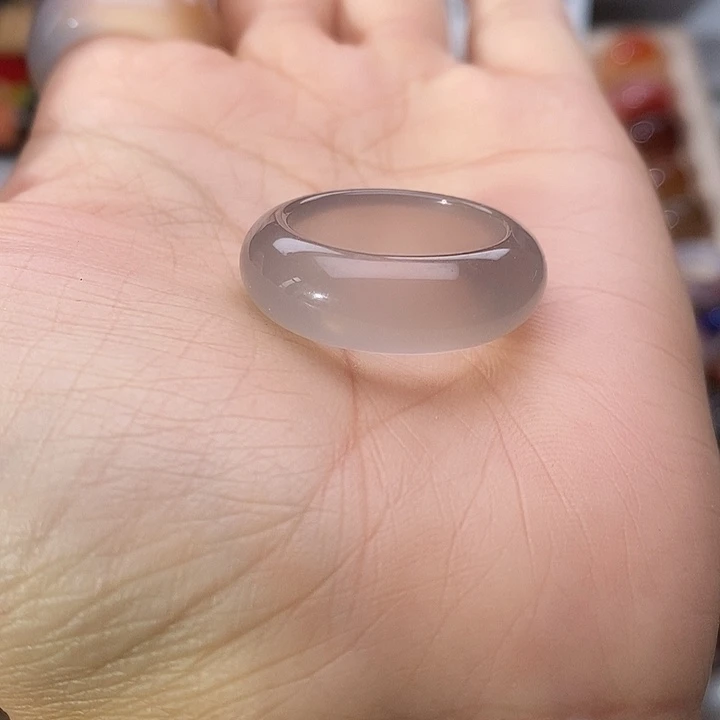 玛瑙/玉髓未镶嵌戒指A5不退换港20内径19.1