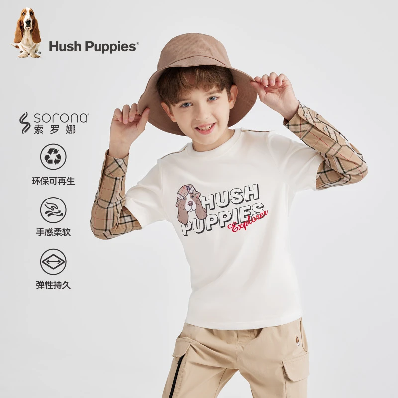 顺滑挺括经典T恤 暇步士童装2025春季新款