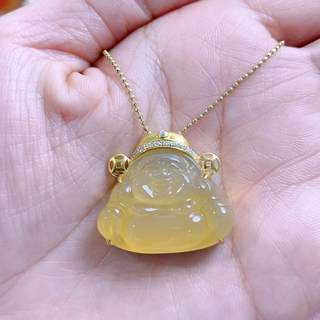 玛瑙/玉髓吊坠(赠链)银S925镶嵌