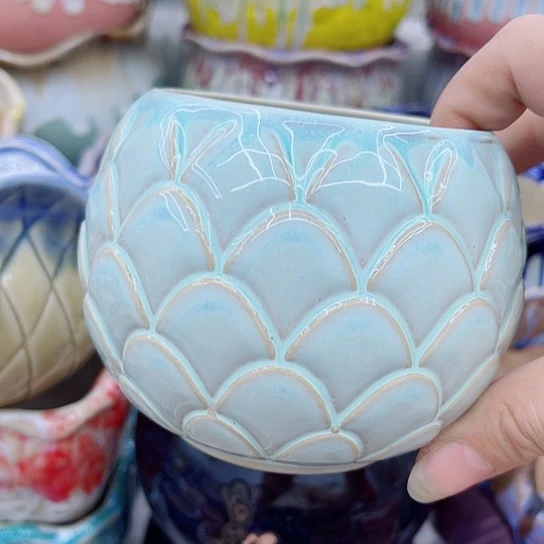 多肉绿植 陶瓷花盆9.9包邮