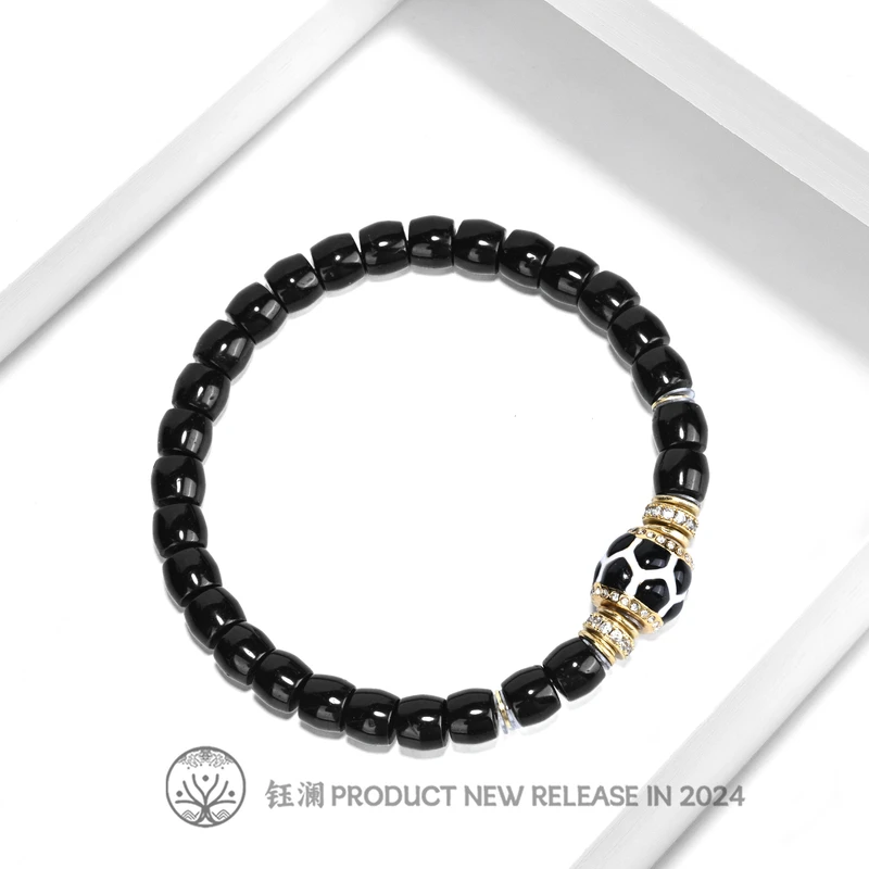 钰澜文玩椰蒂直切7mm左右+珐琅彩寿珠搭配款-精工百搭男女同款