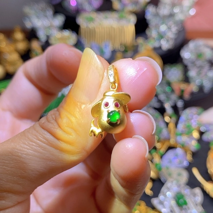 【闪购商品】银S925镶嵌挂件翡翠