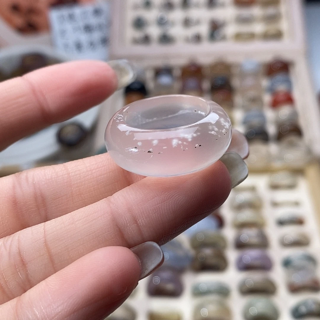 玛瑙/玉髓未镶嵌戒指A 43不退换港18