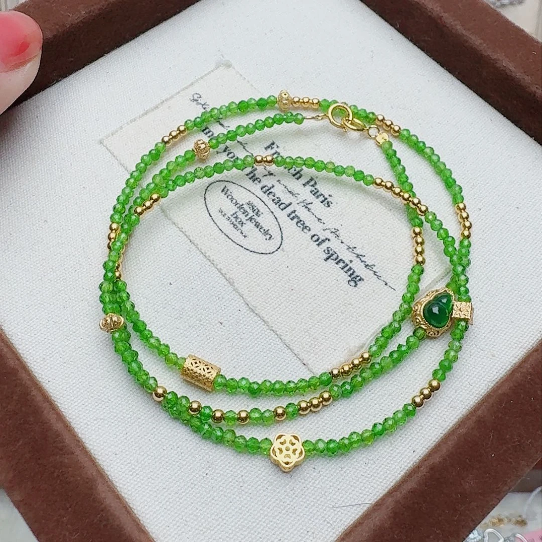 透辉石吊坠银S925镶嵌