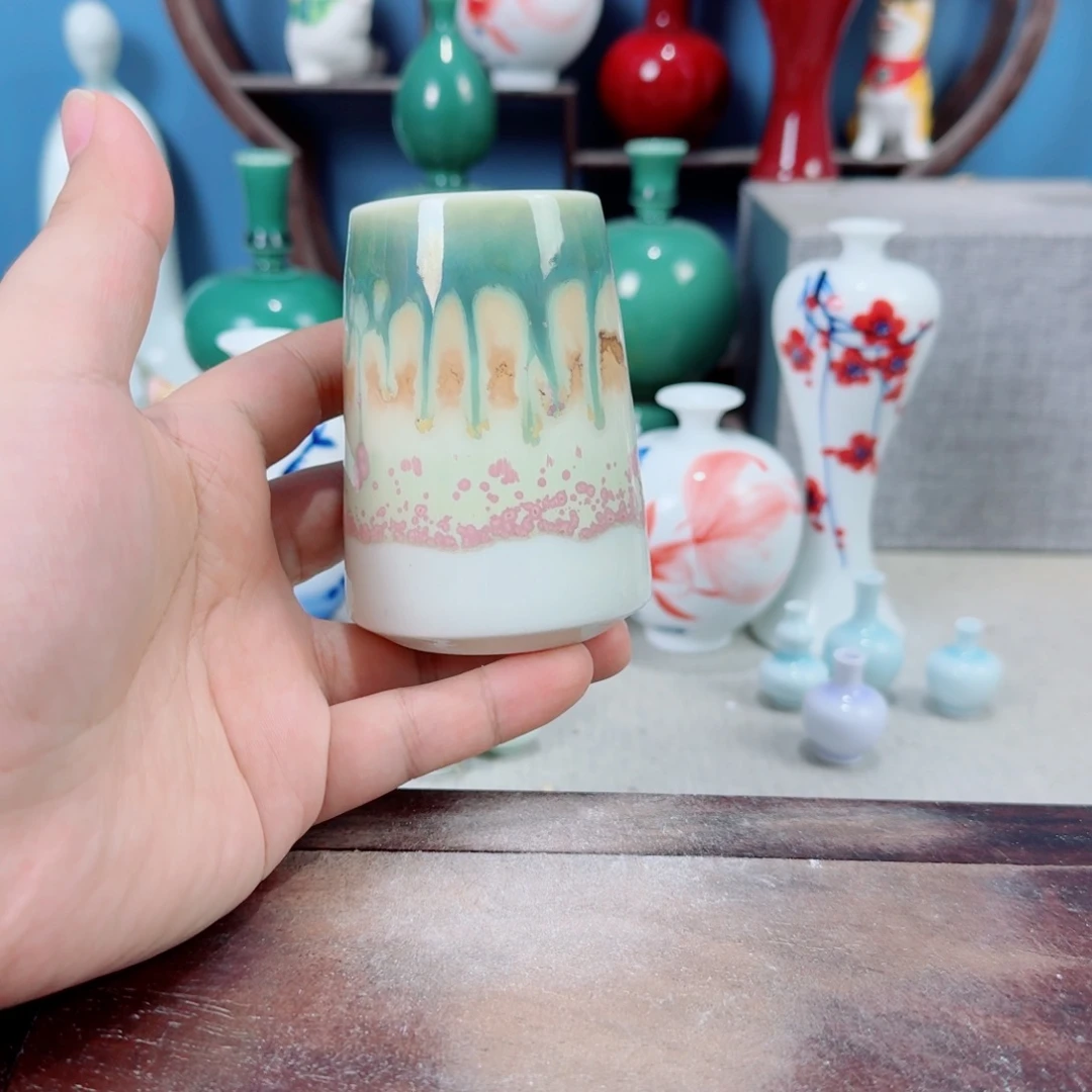 陶瓷手工小花器摆件