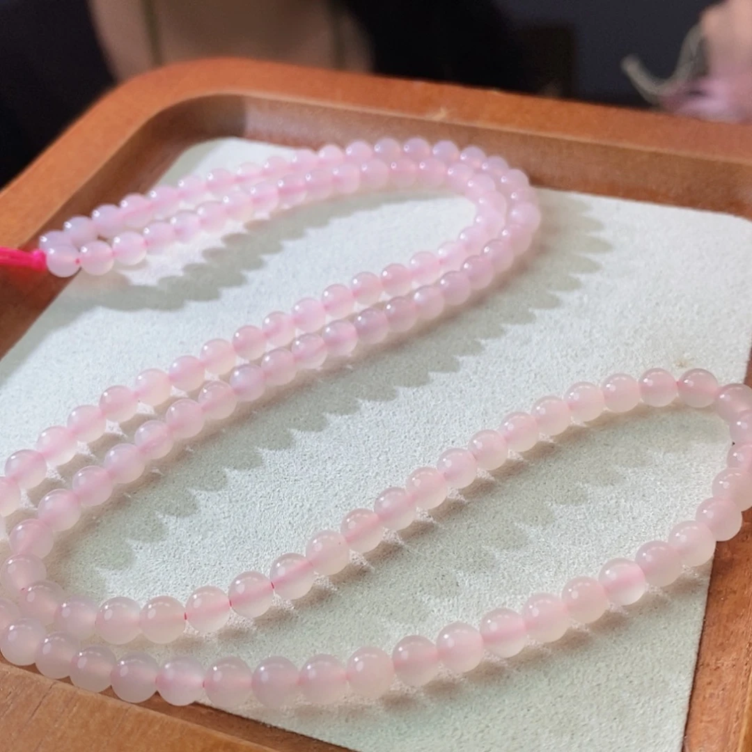 手链未镶嵌和田玉藕粉多圈