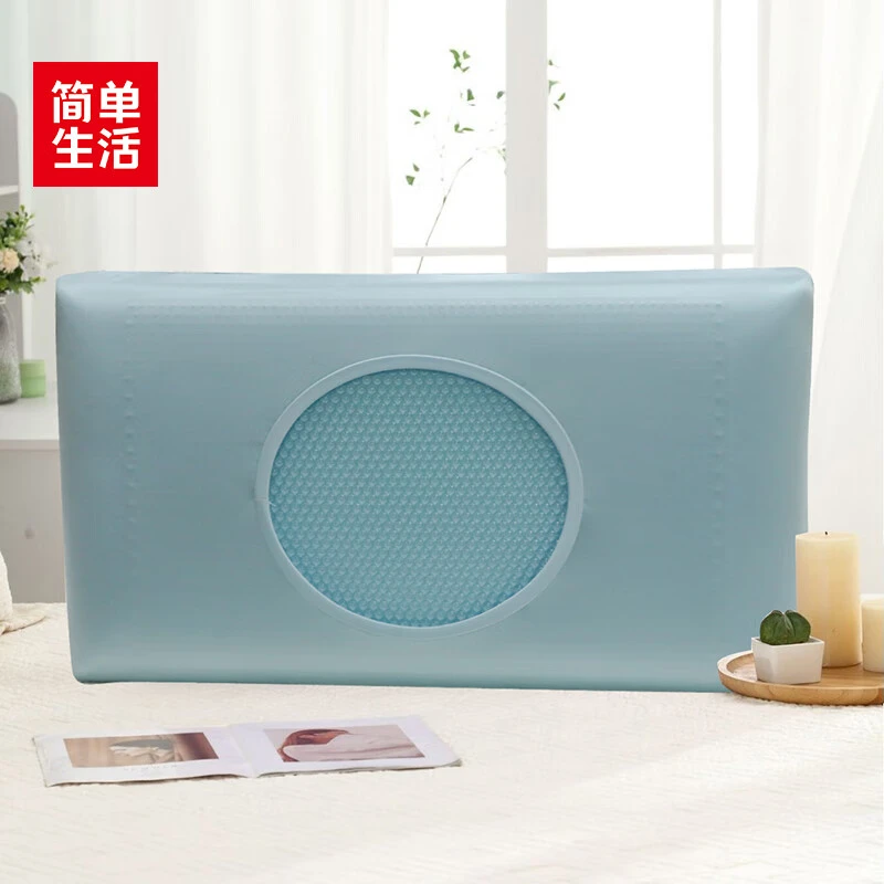 简单生活冰冰豆凝胶记忆枕单个装夏季凉感护颈枕成人凉感记忆枕