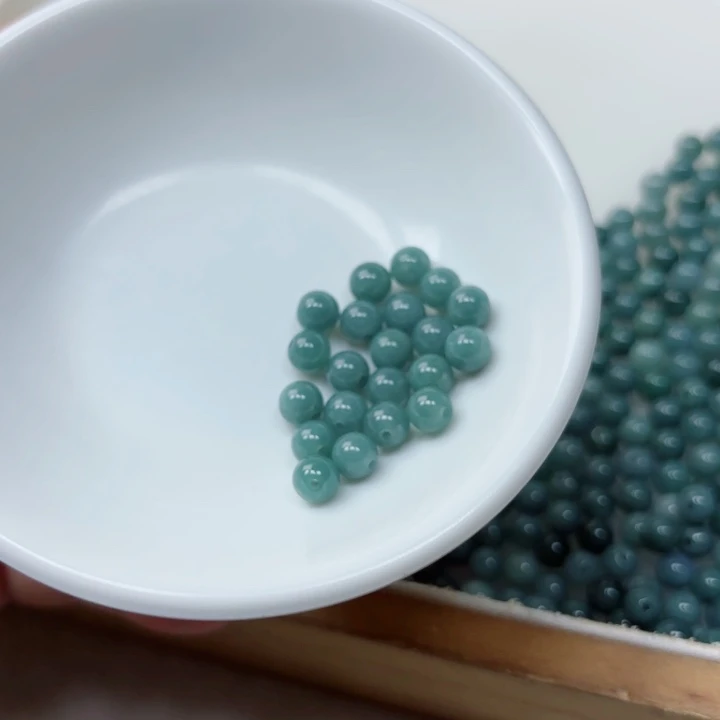未镶嵌手链翡翠散珠20颗卡5.8