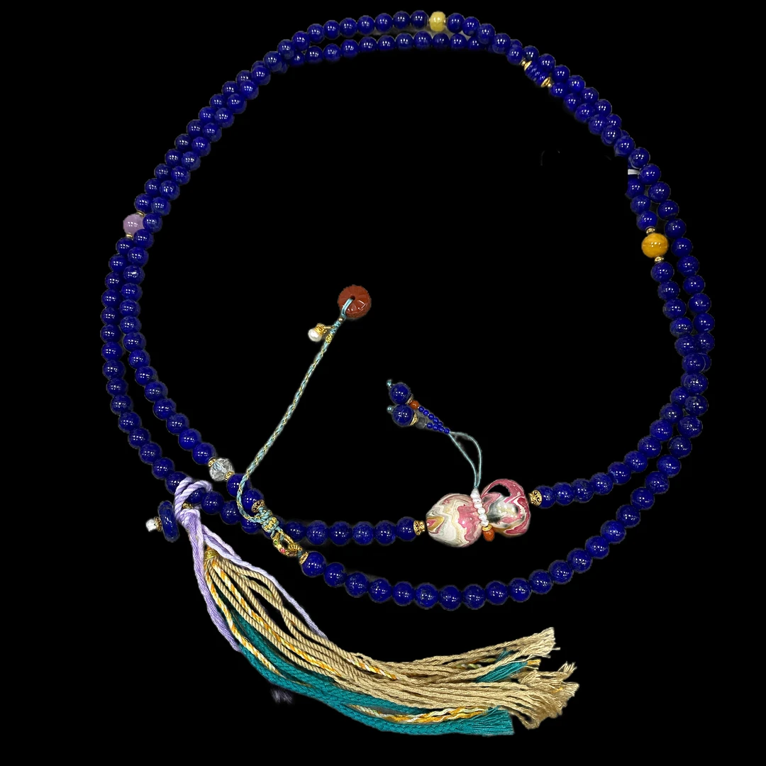 V7764青金石斜挎链孤品