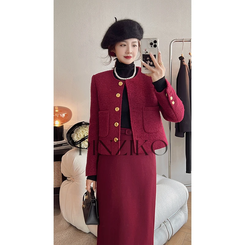 【年终宠粉大促】【PINZIKO】西莉亚~90白鸭绒高级小香风厚外套TJC573