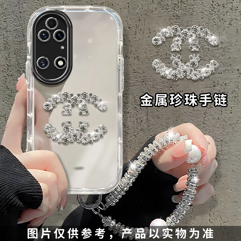 适用于【华为】P50/E简约双C潮牌高级感时尚女款防摔手机壳