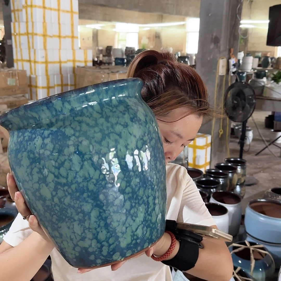 紫砂花盆王嫂花盆0916-187高25口23