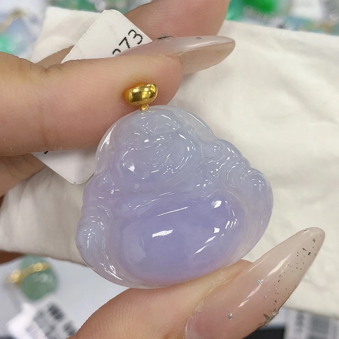 颈饰18K金镶嵌翡翠