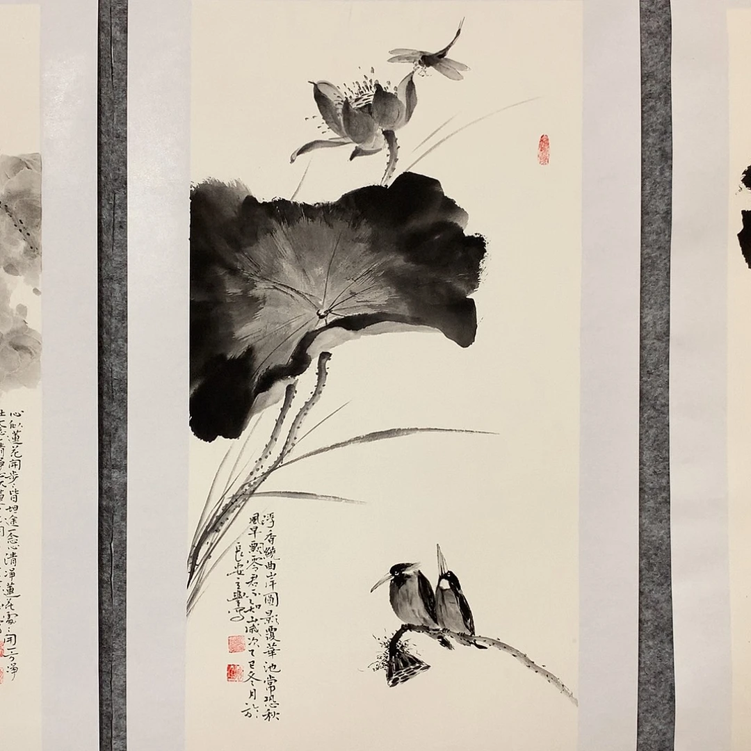 国画花鸟作品写意
