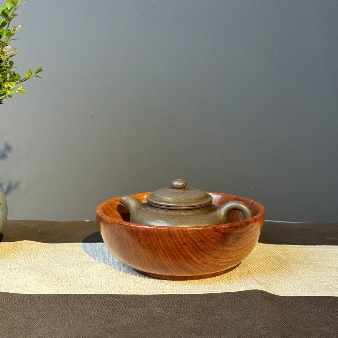 国标红木材质创意复古温茶器果盘茶具茶道