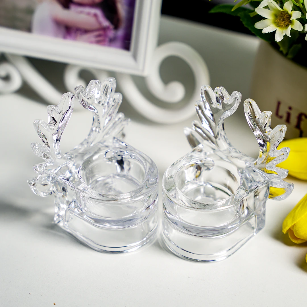 一鹿有你烛台一对装（不包含蜡烛）家用茶桌摆件配件