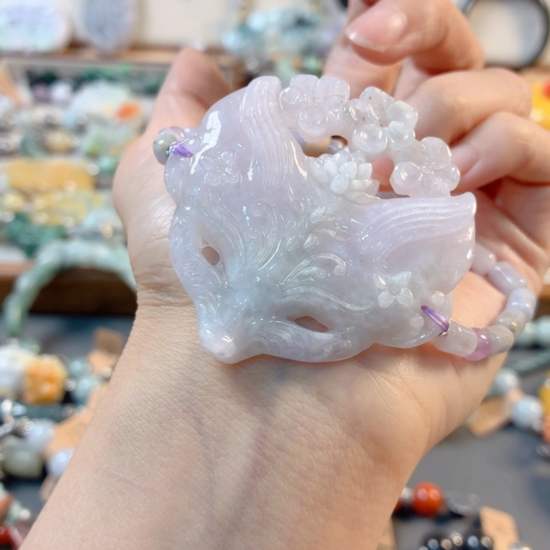 冰***兰翡翠未镶嵌颈饰手串