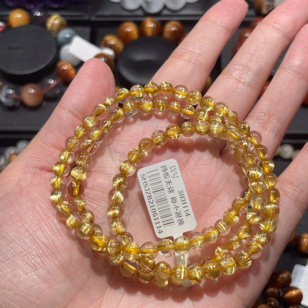 水晶手链未镶嵌钛晶5.5mm