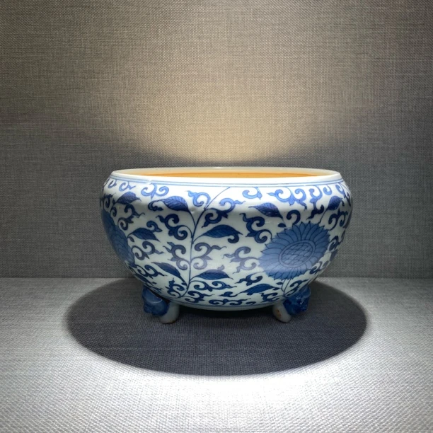 青花花卉纹卢罐瓶赏瓶