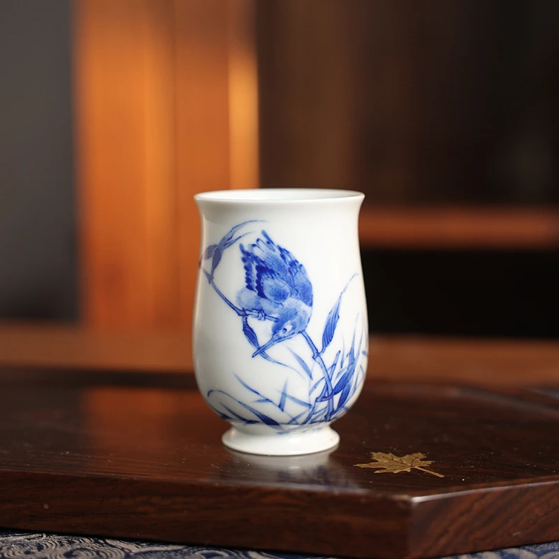 【墨舍柴窑】单翠玉兰杯 景德镇陶瓷杯（moshe40）景德镇陶瓷茶具茶道