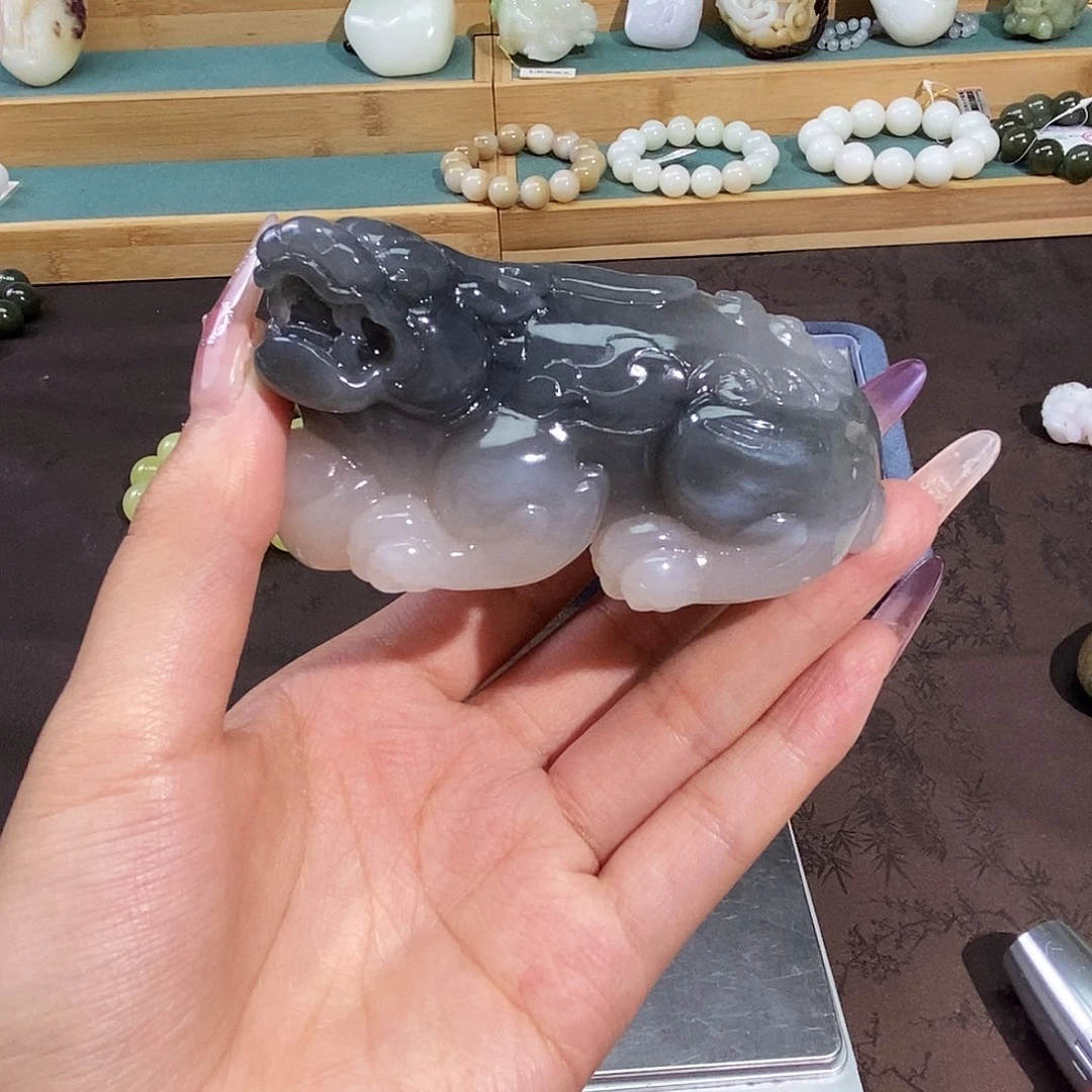 海***浪和田玉未镶嵌把件