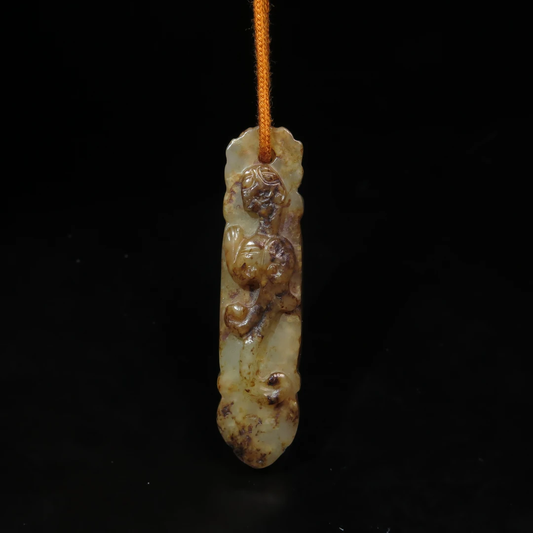 清代玉螭纹佩/MZ120053/和田玉/民族文物