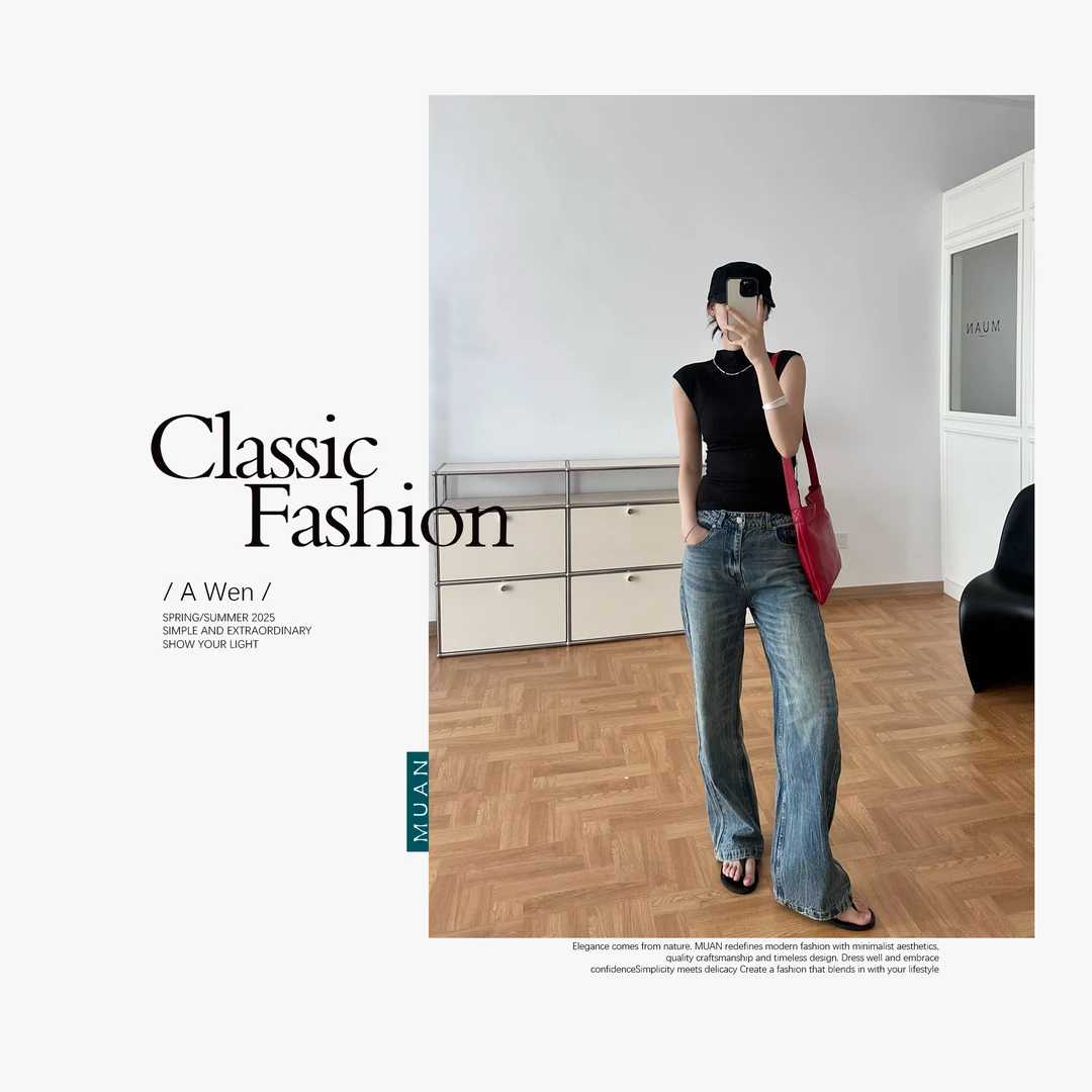 木岸MUAN：《筋骨背心》“筋骨系列”定制无袖上衣背心宽松女DG3-8951