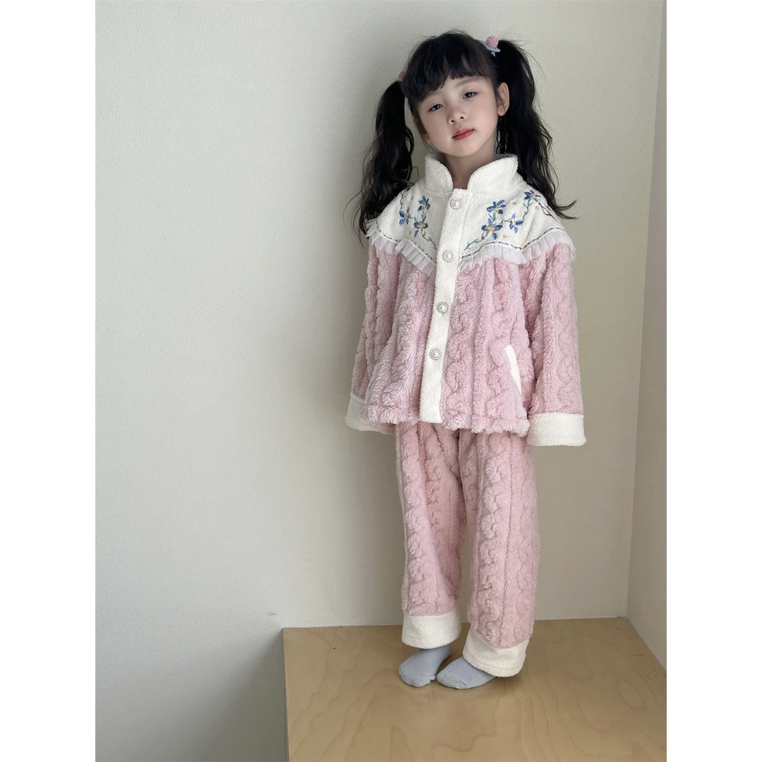 【乔治蓝乔】儿童中国风刺绣居家服941