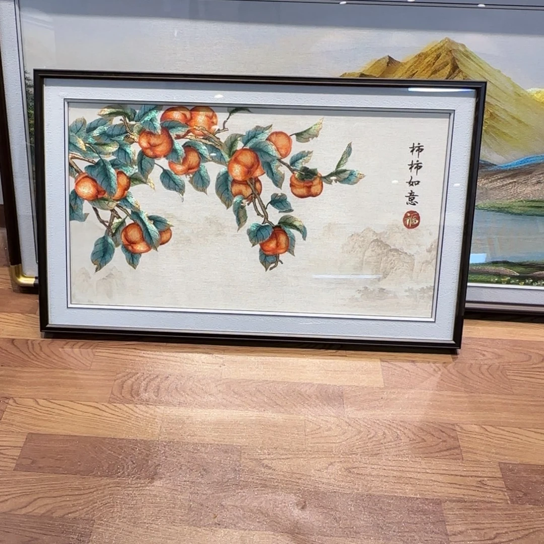 横款60/100电镀金角实木款事事如意