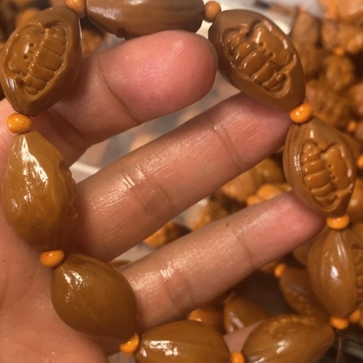 橄榄核手串/手链橄榄微瑕包衣小熊