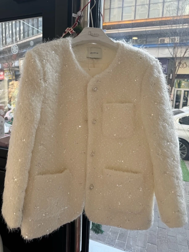 加绒加厚款小香风外套