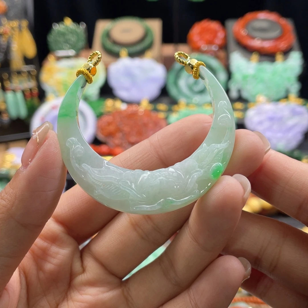 翡翠颈饰未镶嵌代编织