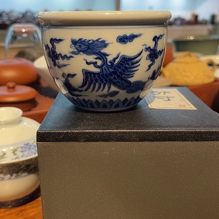 手绘凤凰缸杯主人杯