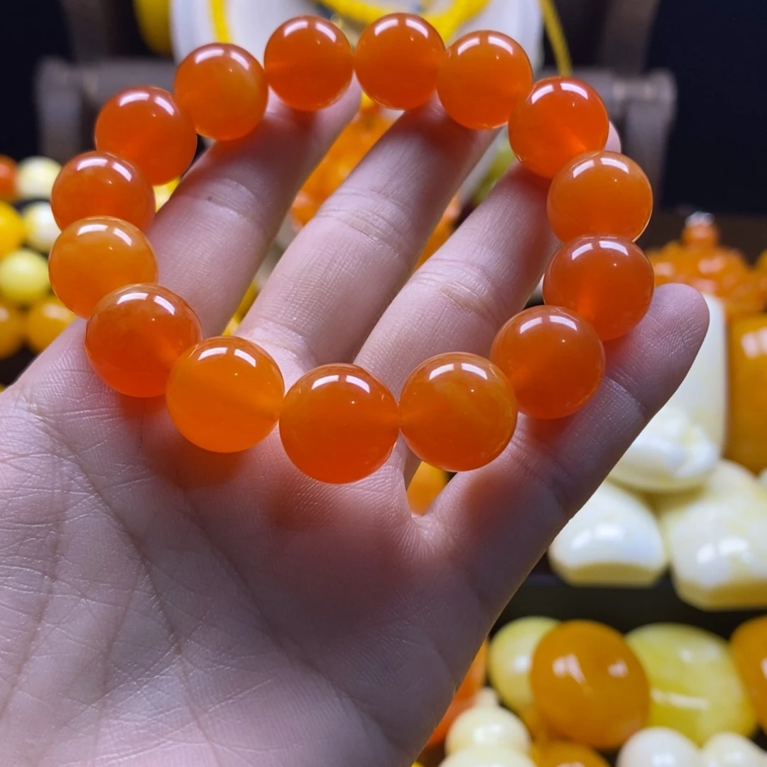 于***达非金属全品无暇精品手串14蜜红