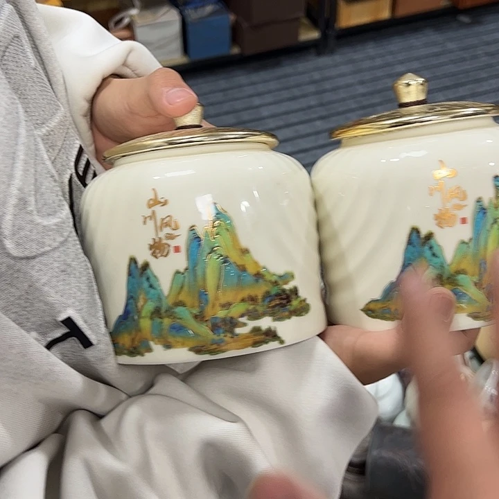 茶叶罐陶瓷家用储物罐瑕疵福利品介意勿拍