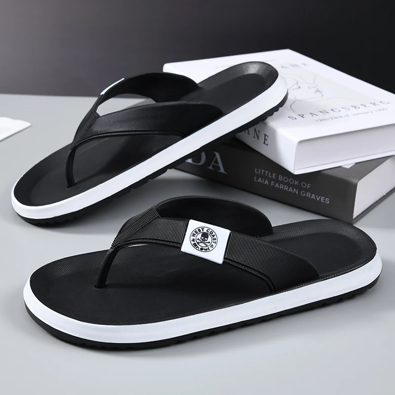 路茨梅帕人字拖男防滑沙滩鞋夏季时尚百搭个性男士外穿耐磨拖鞋男