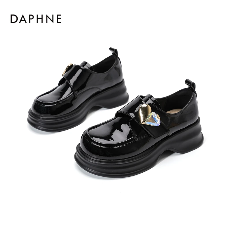 达芙妮单鞋小皮鞋女2025春季新款学院风玛丽珍增高厚底防滑女鞋子