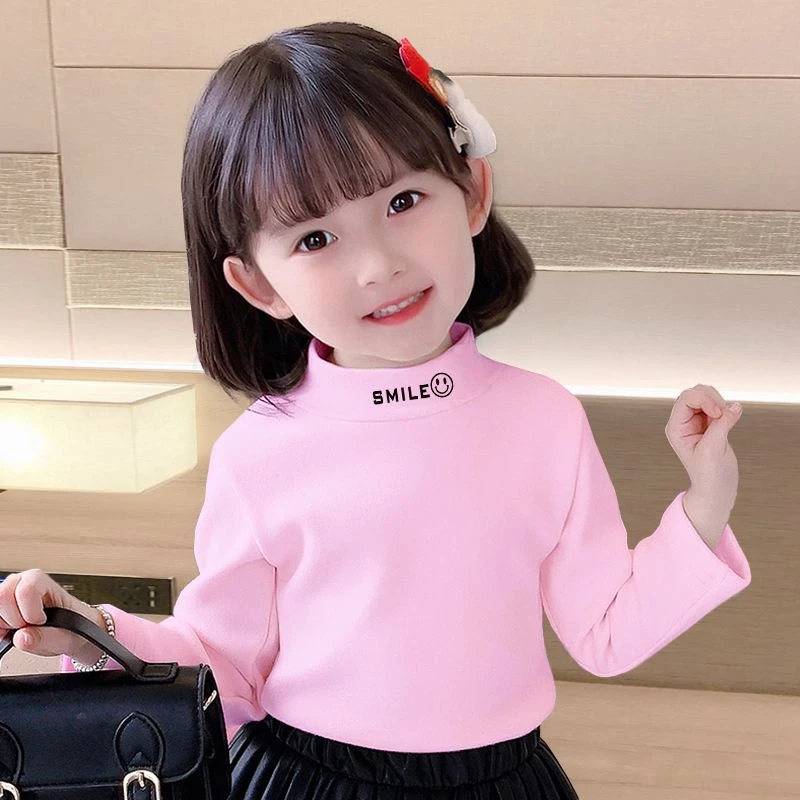 德绒男女童保暖内衣中大儿童睡衣小孩宝宝秋衣半高领亲肤舒适T恤