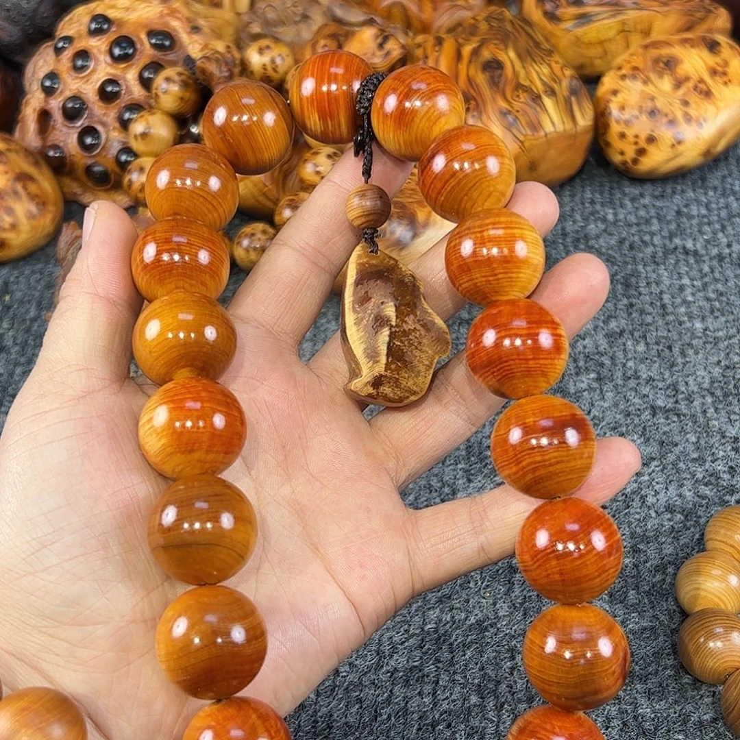 崖柏太行崖柏毕业款2.5糖心柿子红手持，奇楠水果香