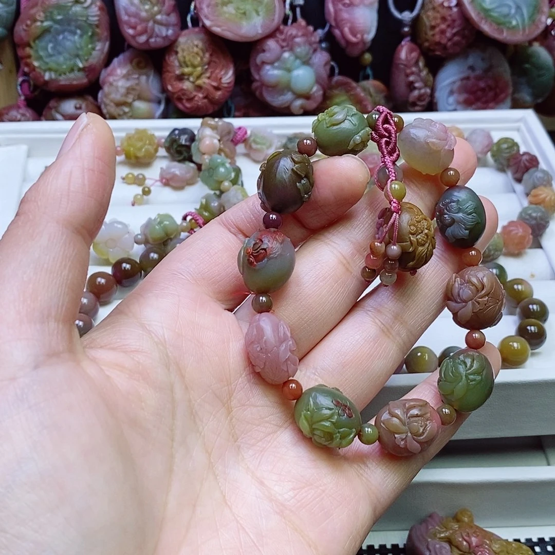 玛瑙/玉髓盐源玛瑙手链未镶嵌