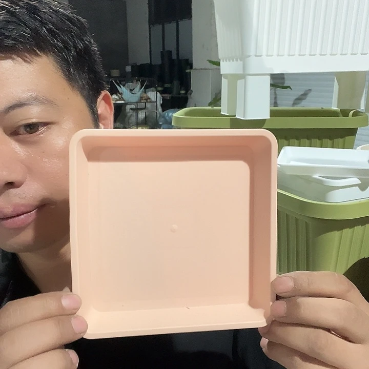 方托盘1号粉色的5个托