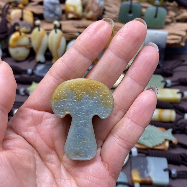 蛇纹石玉未镶嵌颈饰