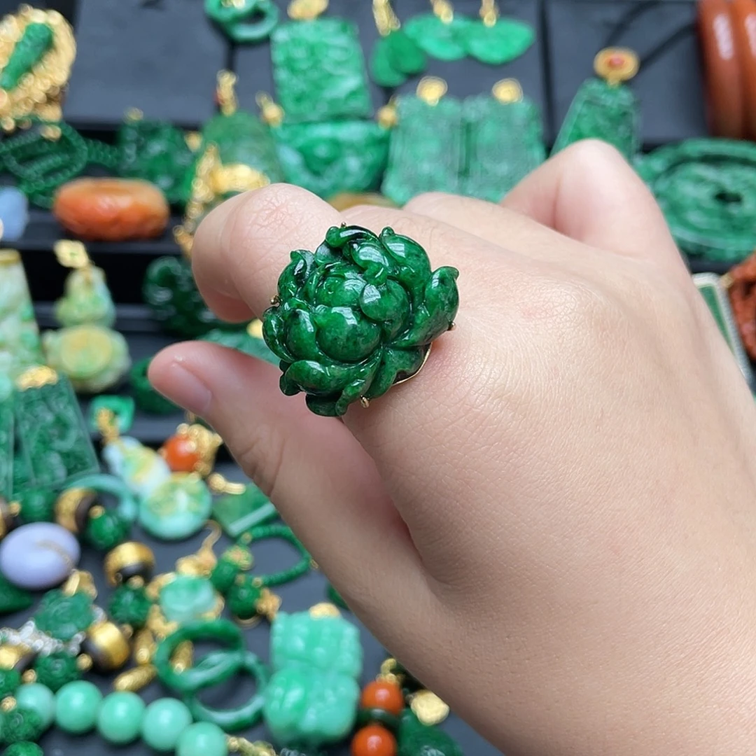 翡翠银S925镶嵌耳饰翡翠