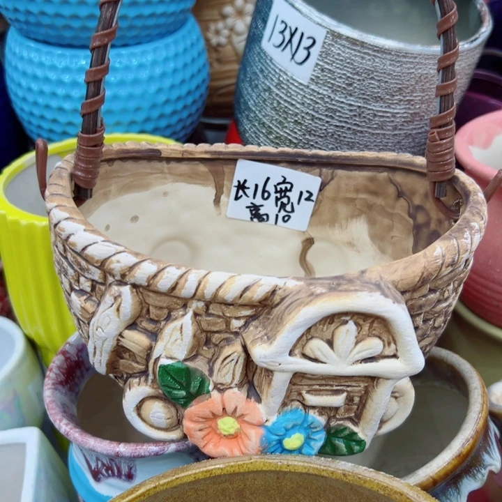 有孔，满10元发货多肉陶瓷花盆